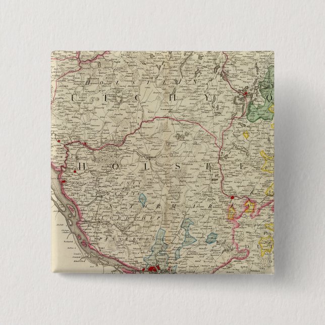 Holstein, Germany 2 Inch Square Button (Front)