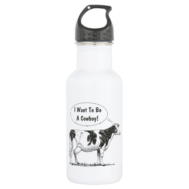 Holstein Thought Cow Customize It 532 Ml Water Bottle (Front)