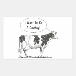 Holstein Thought Cow Customize It Sticker