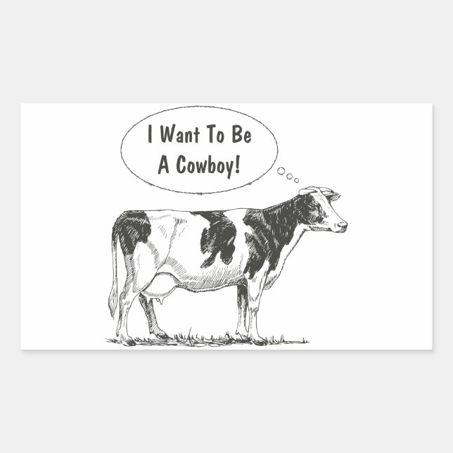 Holstein Thought Cow Customize It Sticker (Front)