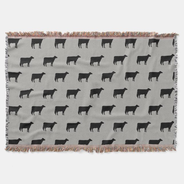 Holstein Vache Silhouettes Motif Jeu de couverture (Devant)