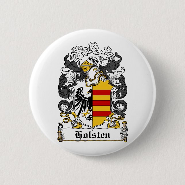 Holsten Family Crest 2 Inch Round Button (Front)