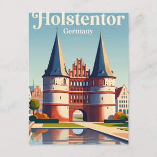 Holstentor (Holst Gate), Lübeck Germany Postcard