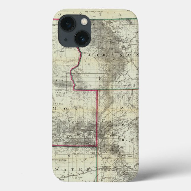 Holt's New Map, Wyoming Case-Mate iPhone Case (Back)