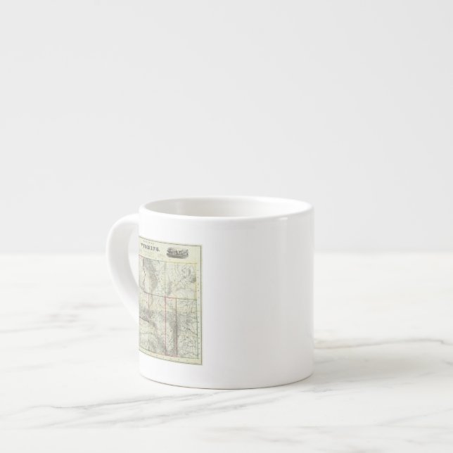 Holt's New Map, Wyoming Espresso Cup (Front Left)
