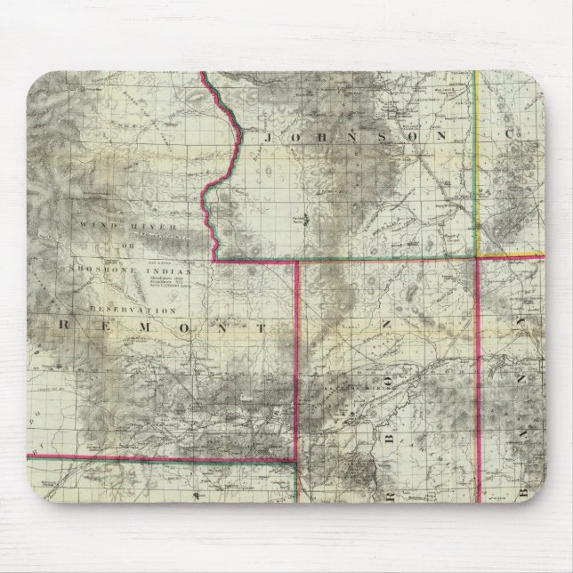 Holt's New Map, Wyoming Mouse Pad (Front)