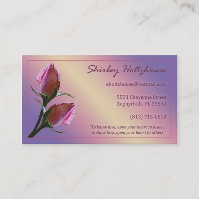 Holtzhouse Rose Business Card (Front)