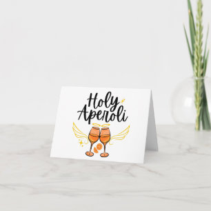 Holy Aperoli Witty Trendy Aperol Spritz Statement Thank You Card