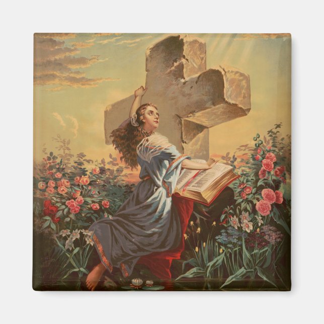 Holy Bible and Cross Magnet (Front)