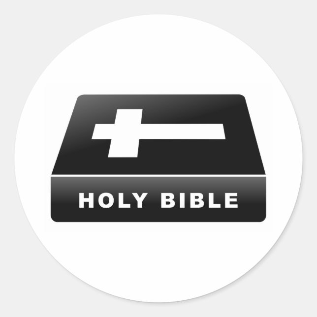 Holy Bible Classic Round Sticker (Front)
