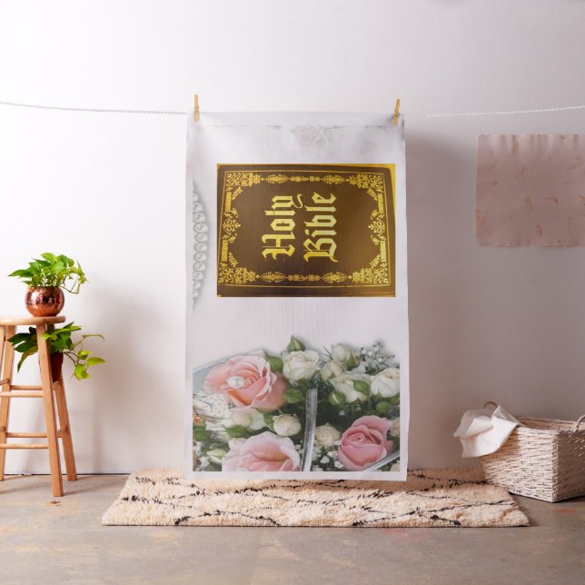 Holy Bible Floral Fabric (In Situ)