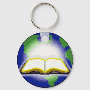 Holy Bible & Globe Keychain