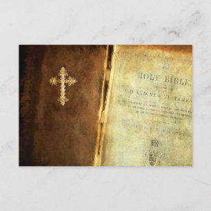 Holy Bible RSVP and Entree Choice Card