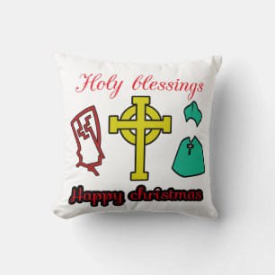 holy blessing throw pillow