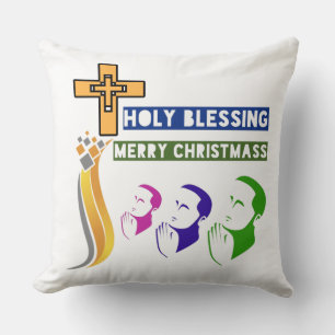 Holy blessing throw pillow