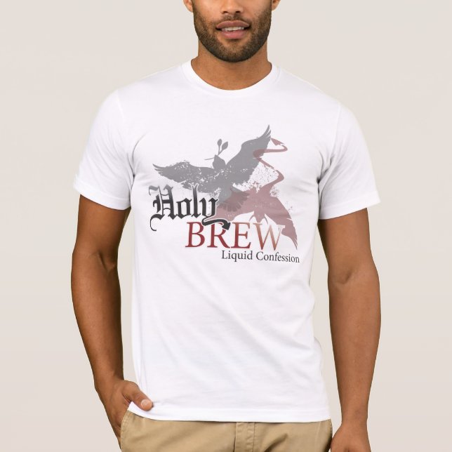 Holy Brew Fitted White tee (Front)