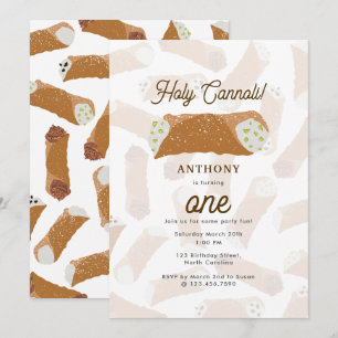 Holy Cannoli Funny Italian Birthday Party Invitation