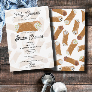 Holy Cannoli Funny Italian Bridal Shower Invitation