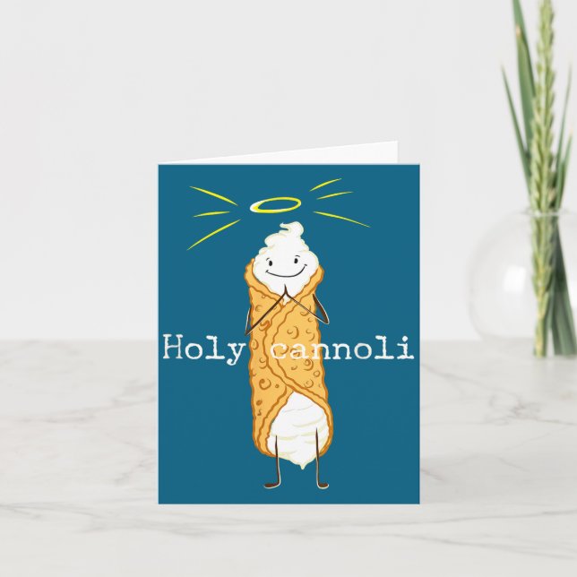 Holy Cannoli Funny Quote Italian American Gift Sic Card (Front)