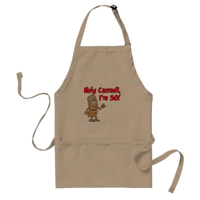 Holy Cannoli I'm 50 Funny Italian Pastry Cartoon Standard Apron (Front)