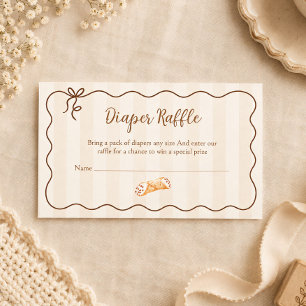 Holy Cannoli Italian Baby Shower Diaper Raffle Card