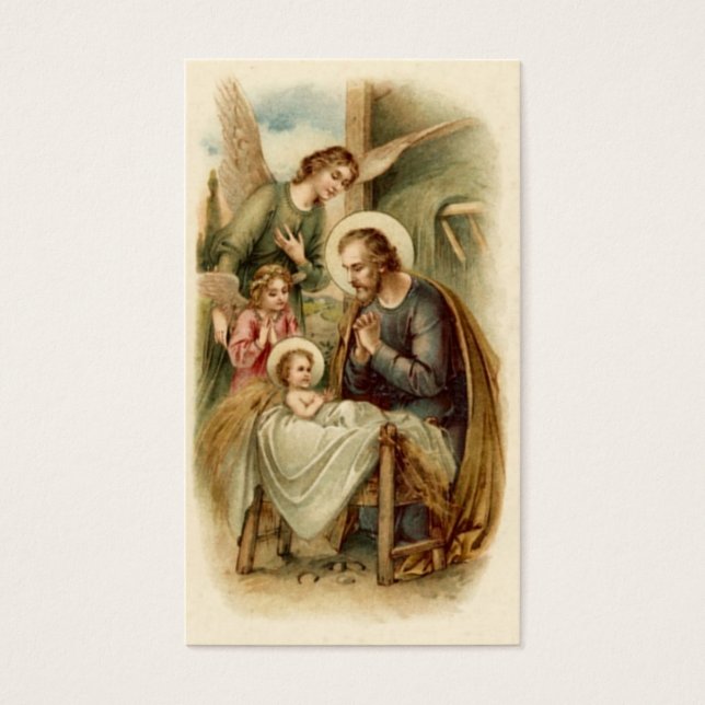 Holy Cards (Blank/Custom): St. Joseph Nativity (Front)