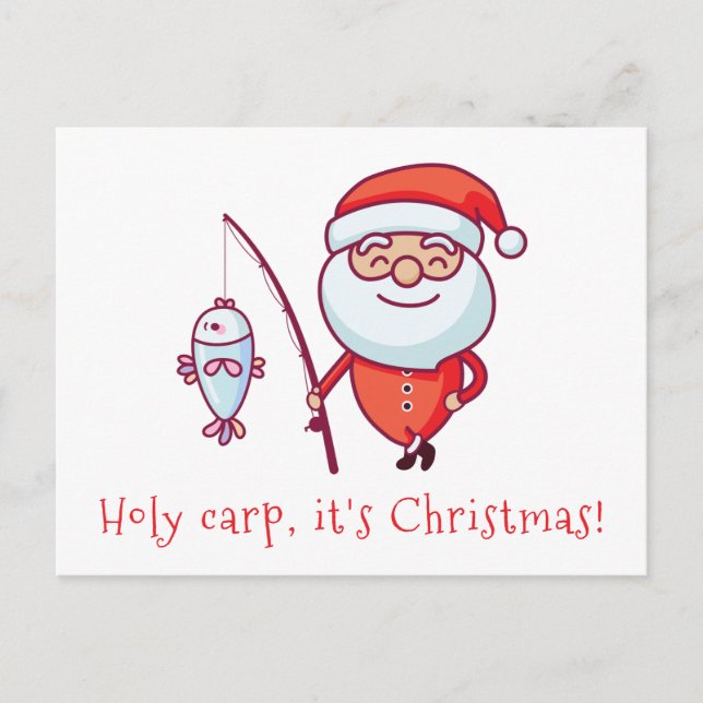 Holy Carp it's Christmas Postcard (Front)