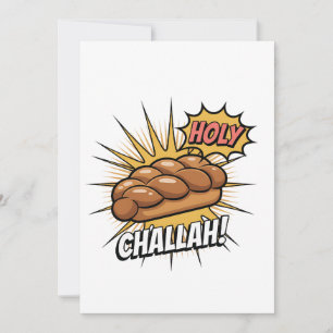 Holy Challah Funny Jewish Hanukkah Jew  Thank You Card