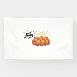Holy Challah Hanukkah Jewish Jew Bread  Banner