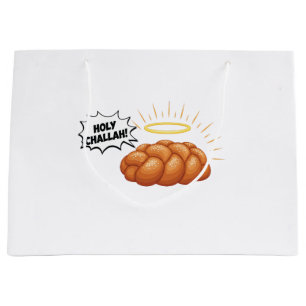Holy Challah Hanukkah Jewish Jew Bread  Large Gift Bag