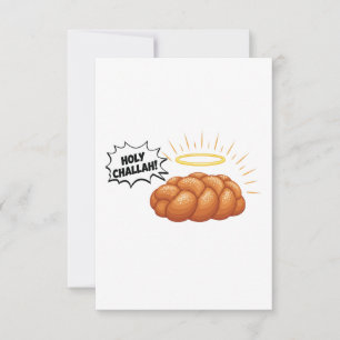 Holy Challah Hanukkah Jewish Jew Bread  Thank You Card