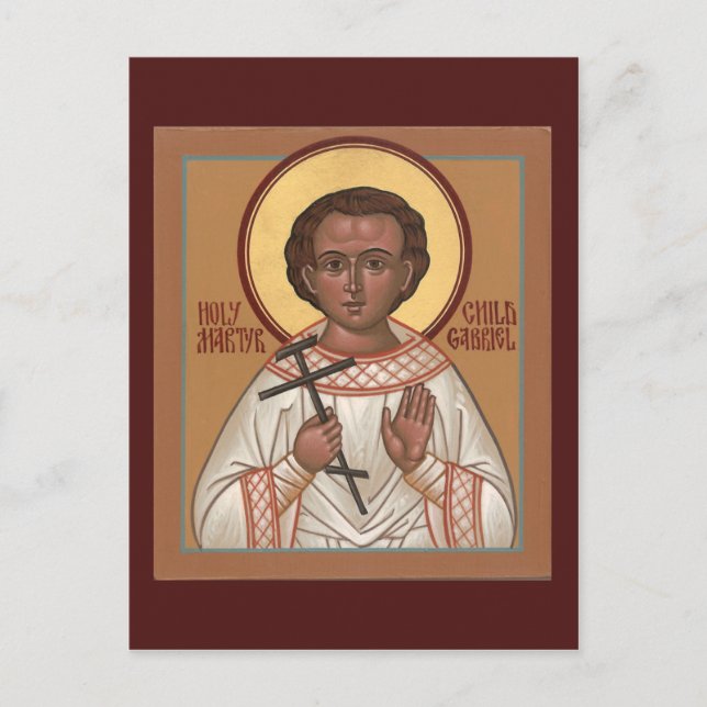 Holy Child Martyr Gabriel Prayer Card (Front)