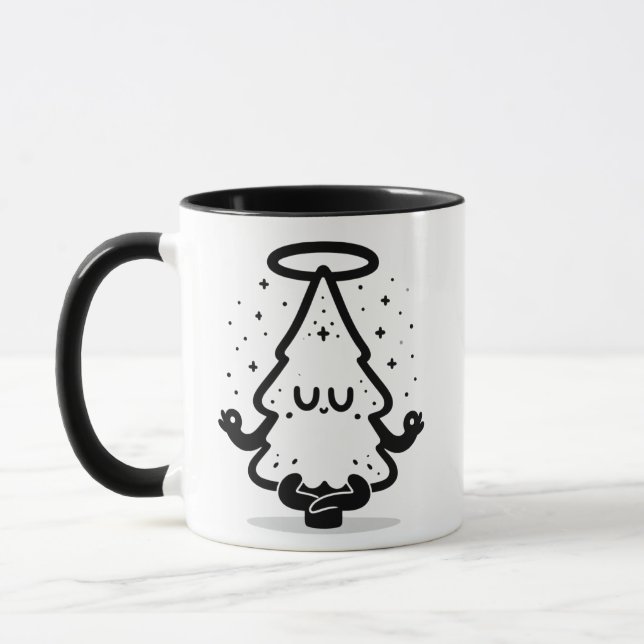 Holy Chrismaroly Mug – Funny Meditating Christmas  (Left)