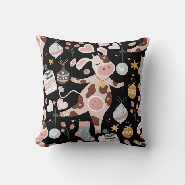 holy christmas throw pillow (Front)