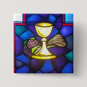 Holy Communion 2 Inch Square Button