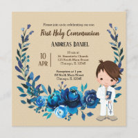 Holy Communion blue wreath
