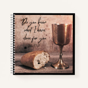 Holy communion, dove, notebook