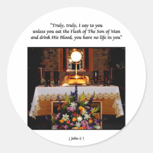 Holy Communion - Holy Eucharist Classic Round Sticker
