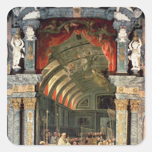 Holy Communion of Charles II Square Sticker (Front)