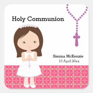 Holy Communion Square Sticker