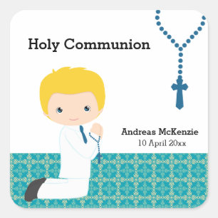 Holy Communion Square Sticker