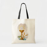 Holy communion tote bag<br><div class="desc">Religion themed composition with chalice and host</div>