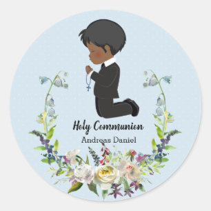 Holy Communion wreath Classic Round Sticker