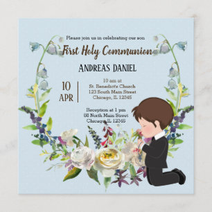 Holy Communion  wreath Invitation
