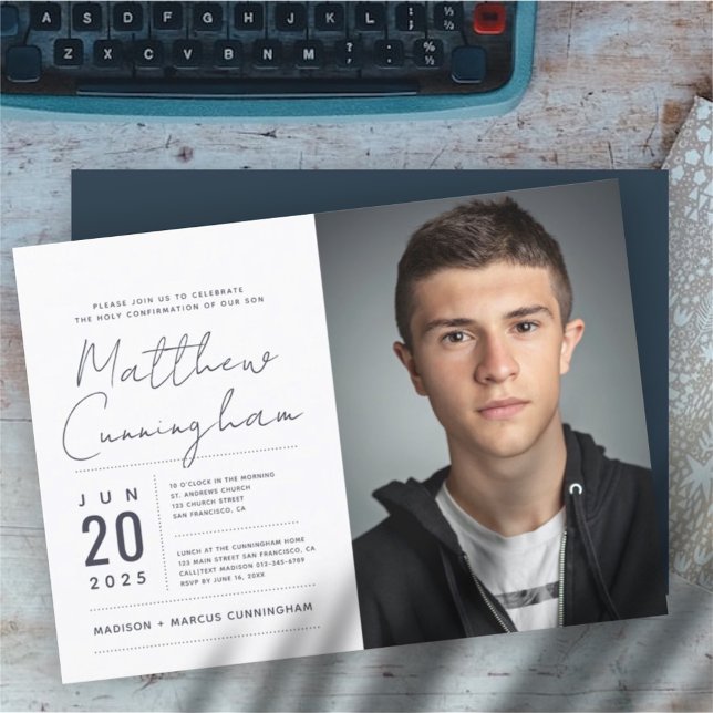 Holy Confirmation For Him Modern Simple Invitation (Creator Uploaded)