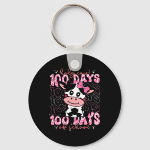 Holy Cow 100 Days Of School Girls Teachers Student Keychain