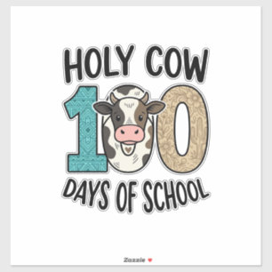 Holy Cow 100 Days of School Vintage Cow Shirt Desi