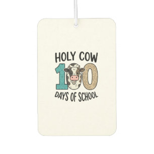 Holy Cow 100 Days of School Vintage Cow Shirt Desi Air Freshener