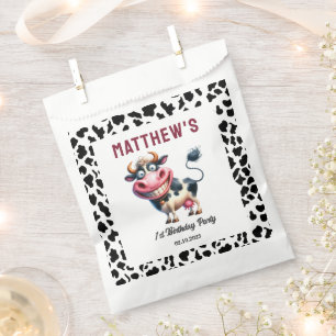 Holy Cow! 1st Birthday Animal First Birthday Favour Bag