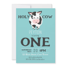 Holy Cow 1st Birthday Farm Animal Party